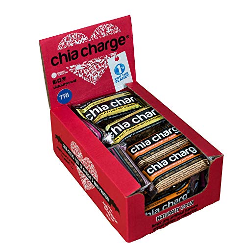 Mini and Big Flapjacks Pack Chia Seeds Energy Bar Healthy Snack Bar Running Gym and Cycling Energy Nut Free Lunchbox Snack 3 Flavours Berry Banana Original Sea Salt 18 x 30g