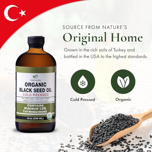 Image of HalalEveryDay 8 oz USDA Black Seed Oil Nigella Sativa