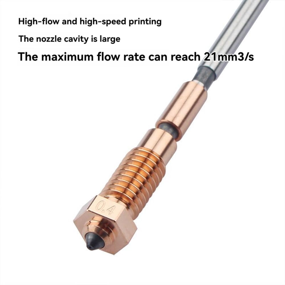 プルサMK4 3Dプリンターのノズル0.4mmシリコン炭化シリコン統合ノズルスロートエンドコートコーティング付き高耐摩耗性