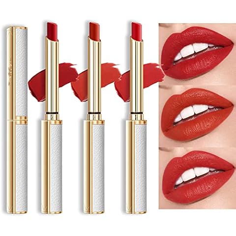 BINGBRUSH 3 Colors Crayon Matte Longwear Lipstick Pack Set,Moisture Smooth Color Stick Ultimate for Makeup Collection - Nourishing Lipstick with a Matte Finish Waterproof Velvet Cover