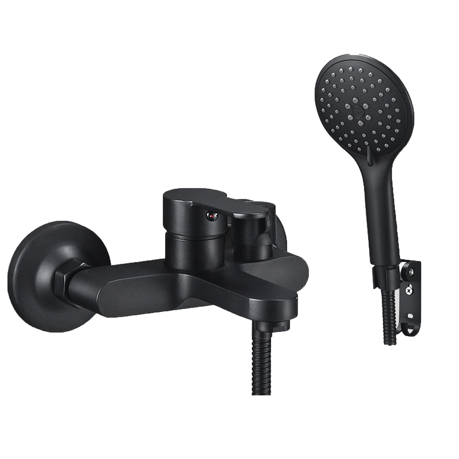 Robinet de douche en acier SUS304 au design minimaliste noir mat