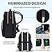 VANKEAN 17.3 Inch Laptop Backpack for Women Men Work Laptop Bag Fashion with USB Port, Waterproof Backpacks Nurse Stylish Travel Bags Casual Daypacks for College, Business, Black