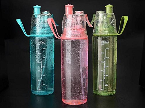 Gourde sport vaporiser Risecollection bleue en Tritan avec brumisateur