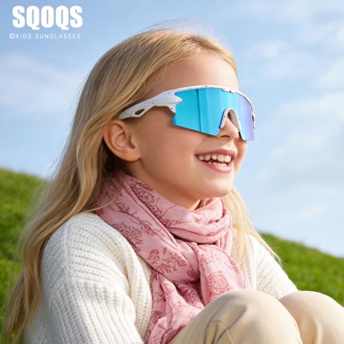 SQOQS Kids Sports Baseball Sunglasses UV400 Softball Sun Glasses Ages 3-14 - image 3