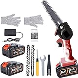 Ampliamente utilizado: la motosierra manual inalámbrica profesional es adecuada para jardines, parques, granjas, árboles, autopistas, grandes pastos, paisajismo, huertos, invernaderos, corte de uvas, plantas en maceta, etc. Esta motosierra es ideal para cortar madera, podar árboles y jardinería.