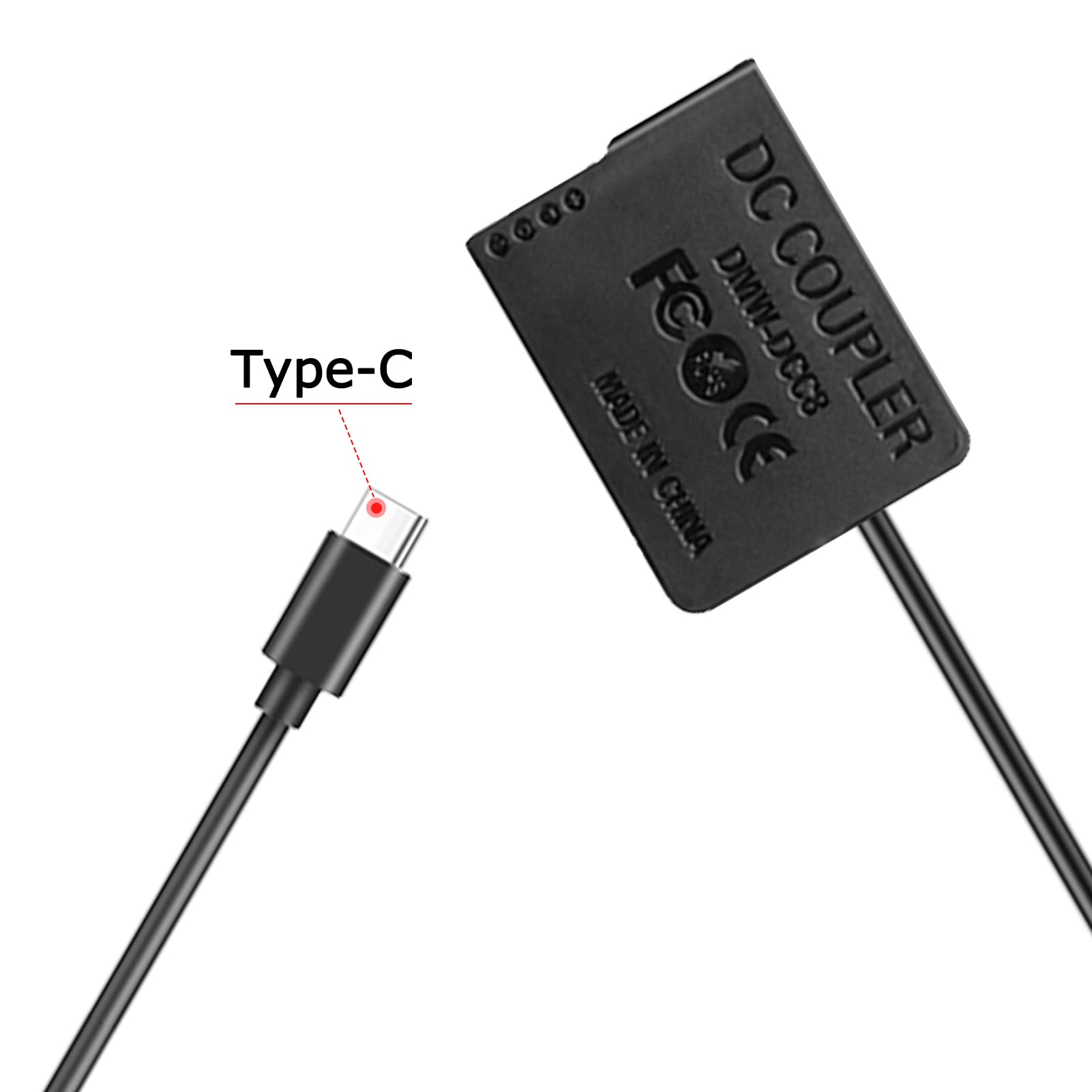 PD Spring Power Connector USB-C Cable DMW-BLC12 Dummy Battery DMW-DCC8 Coupler for Panasonic G6 G7 G80 G81 G85 GX8 G90 G91 G95 G99 FZ1000 FZ2000 FZ2500 Camera