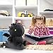 Ditucu Cute Dragon Plush Stuffed Animal Plushies Toys Super Soft Dolls Birthday Gifts for Kids Girls Boys Black 12 inch