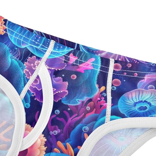 ODAWA Jellyfish Underwater Soft Toddler Briefs Cotton Tagless 2T Underwear Boys4