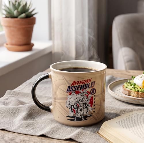Image of Clay Craft - Official Compatible with Marvel Avengers Assemble Printed Mug | Premium Ceramic Coffee /Milk Mug, 400 ml | Superhero Gift for Kids & Adults | Microwave & Dishwasher Safe