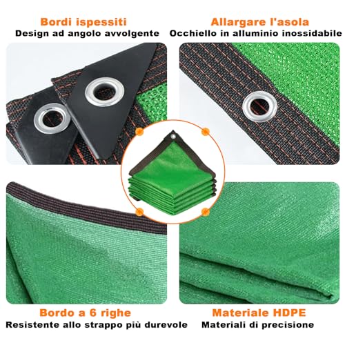 Voile d'ombrage 5 x 8 m résistant aux intempéries de haute densité - 5
