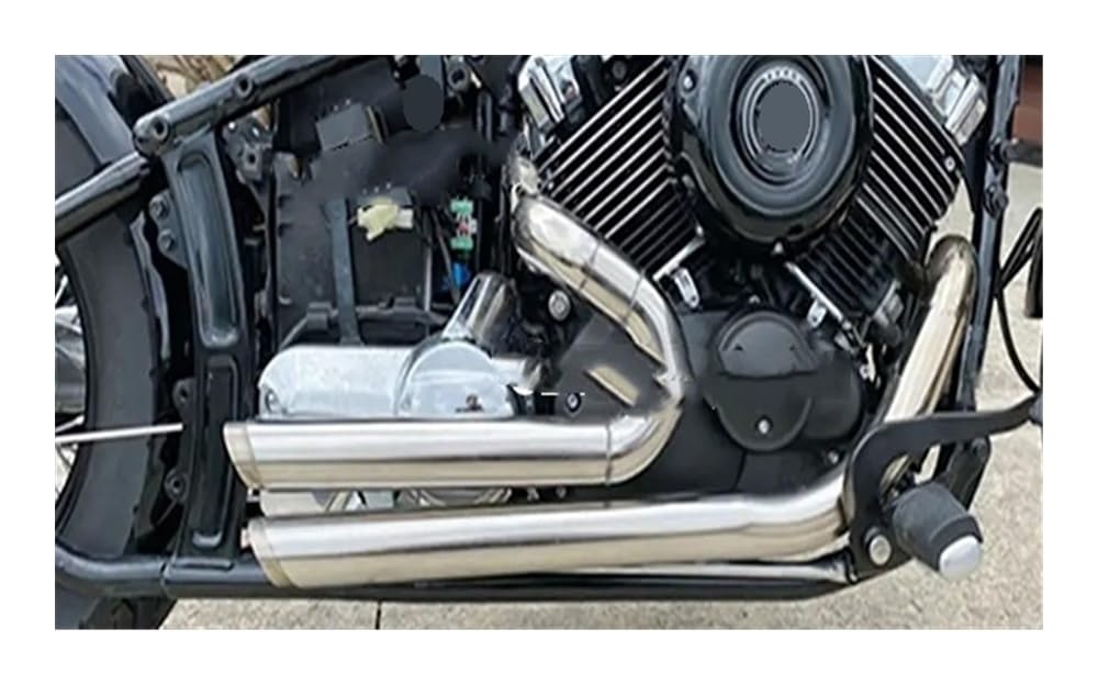 Silencieux D'échappement Inox Pour Yamaha V Star 650 / Dragstar 400 - Neuf