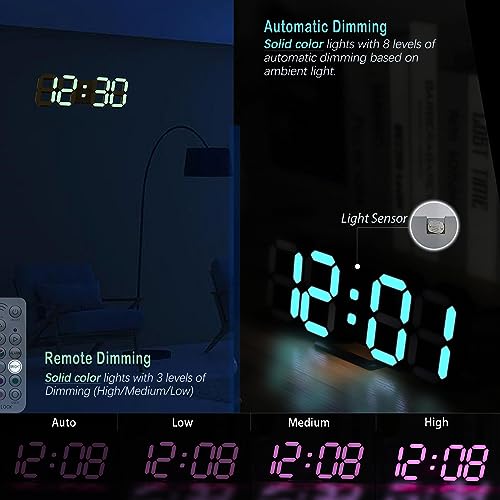 9.7-Inch RGB Gaming LED Clock
