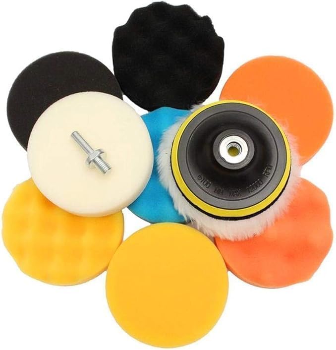Image of Polishing Pads Sponge and Woolen Polishing Waxing Buffing Pads Kits Car Foam Drill 3-Inch Buffing Pad 11 PCS Polishing Pads Kit Car Buffer Polisher Kit Sponge Pad Kit for Car Polishing