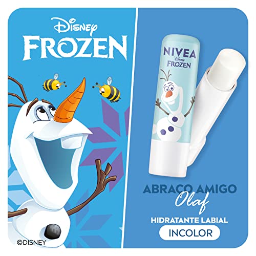 NIVEA Hidratante Labial Incolor 4,8g - Ed. Limitada Disney Olaf - Com textura cremosa e macia, sua f