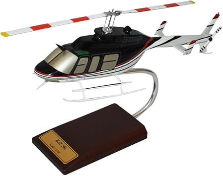 Bell 206 Jet Ranger B206L Helicopter Model Desktop Display Airplane Model Scale 1/30
