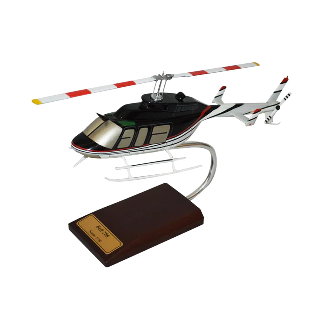 Amazon.com: Bell 206 Jet Ranger B206L Helicopter Model Desktop