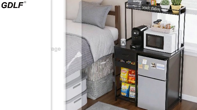 Amazon.com: GDLF Snack Bar Cabinet with Mini Fridge Space, Compact
