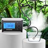 Dakesensi Reptile Humidifiers Automatic Reptile Mister with Timer Misting System with 360°Adjustable Misting Nozzles for Reptile Terrariums Amphibian Lizard Snake Frog Plants, 4 Sprayer