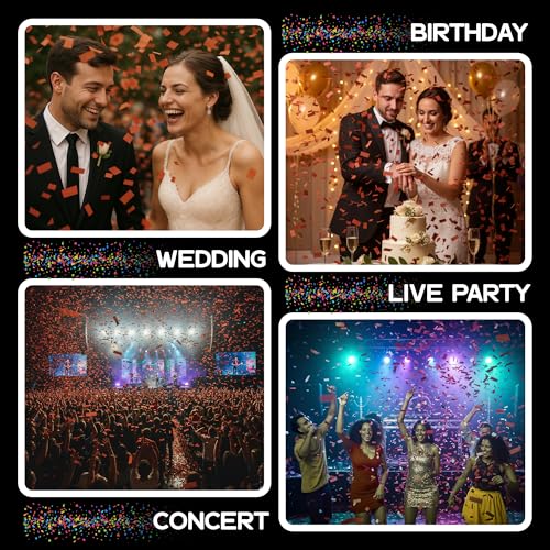 Image of Ultimate Confetti, Rectangular Biodegradable Confetti - Maroon Fluttering Tissue Paper Confetti for Cannon and Launcher use - Wedding Confeti, Birthday, Parties and Live Events - 1 lb, 16 oz