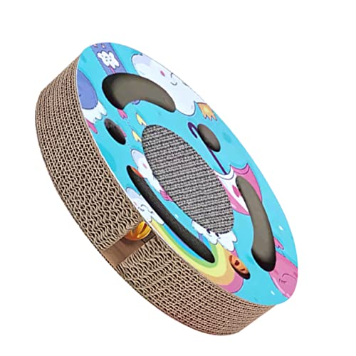 DRESSOOS 猫の爪とぎ 猫のおやつパズル しわ 猫の杖のおもちゃ 猫爪とぎパッド 丸型 猫のベビーサークル 猫セルフハッピーおもちゃ 猫の自己流用おもちゃ 猫の板紙 猫引っ掻き 段ボール