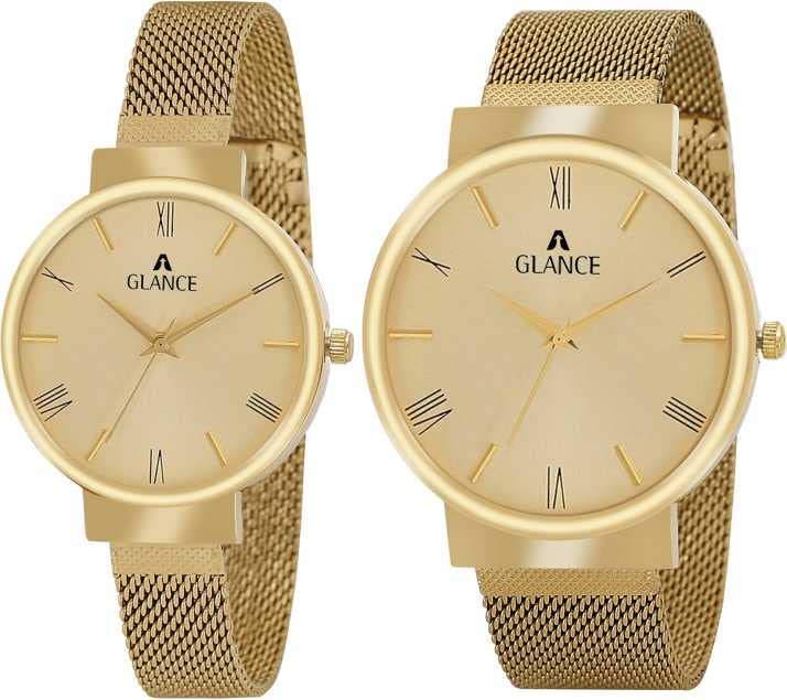 Aglance Analog Gold Chain Wrist Watch Analog Gold Chain Wrist Watch for Couple (B09Y5G6ZZ1) Amazon Price History, Amazon Price Tracker