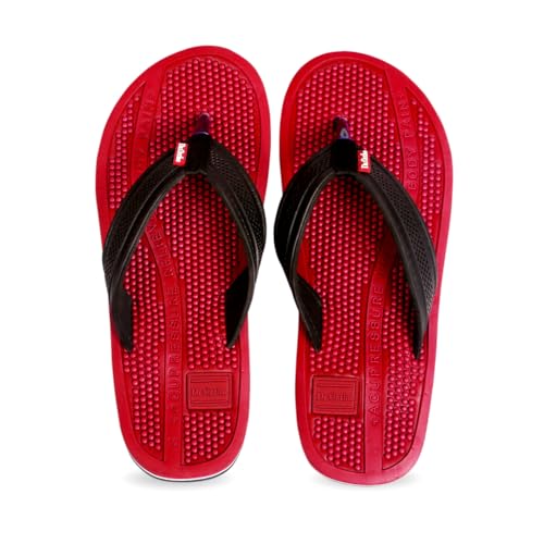 Dr.Ortho Orthopedic Slippers, Acupressure Slippers, Flip-Flops For Unisex Slippers - Red,...
