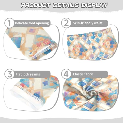 Mandala Lattice Kids Baby Girls Active Leggings Fashion High Waisted Athleisure Pants Sports3