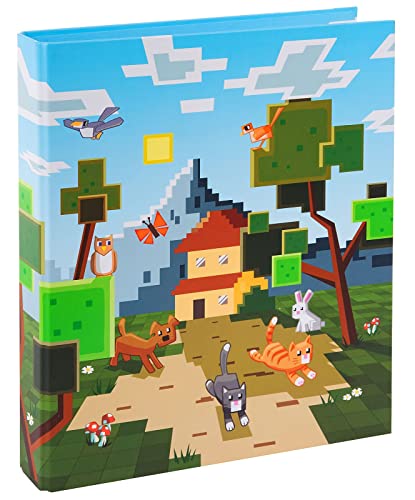 goldbuch 37 124 Carpeta de anillas Mein Game, tamaño 26 x 32 x 4 cm, cubierta de impresión artística, grapadora con mecanismo de 2 anillas, formato DIN A4, diseño de Mi Game, para niños y niñas
