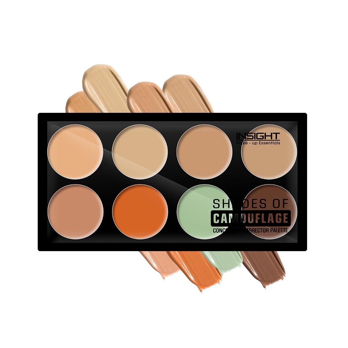 INSIGHT Shades Of Camouflage Concealer Corrector Palette |Medium Coverage|Creamy texture|Flawless Look|Skin Friendly Formulation|For All Skin Types - 24 gm