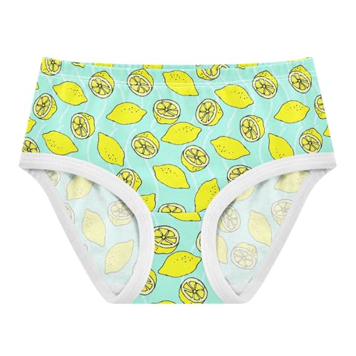 Little Girls' Soft Cotton Underwear Kids Breathable Comfort Lemon Panties Briefs Toddler