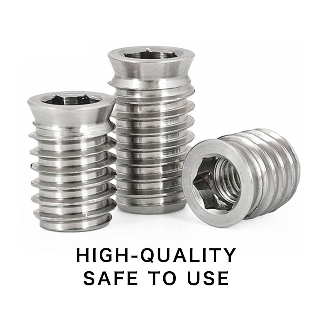 30 PCS M5 boccole filettate per Legno Viti de Acero al carbono Hexagonal de accionamiento de tuercas de inserción roscadas para bussole per Legno Inserto Filettato Esagonale