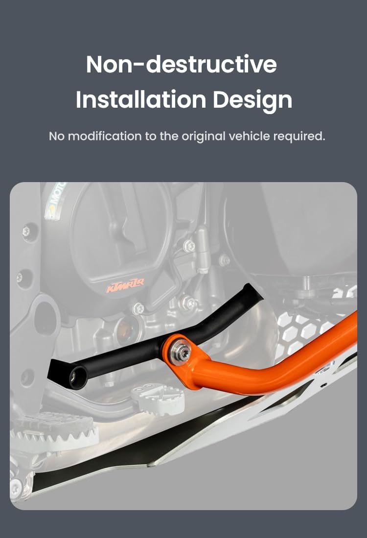 Motorcycle Engine Guard Crash Bar Protector Replacement Saddlebags Guard，Compatible with KTM 790 Adventure 890 Adventure (Upper Crash Bar, Black)