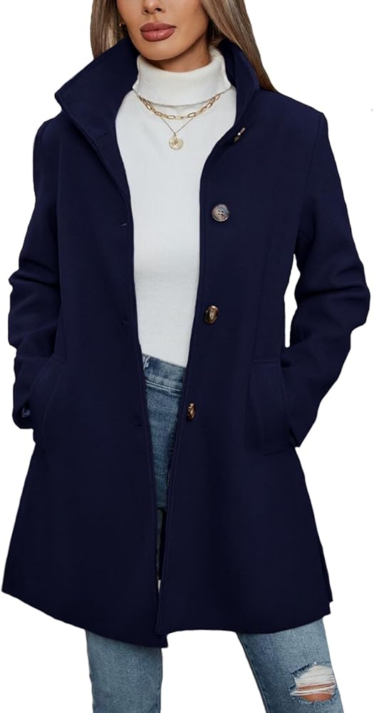 Amazon.com: Jenkoon Women Single-Breasted A-Lined Winter Amazon.com: Jenkoon Women Single-Breasted A-Lined Winter