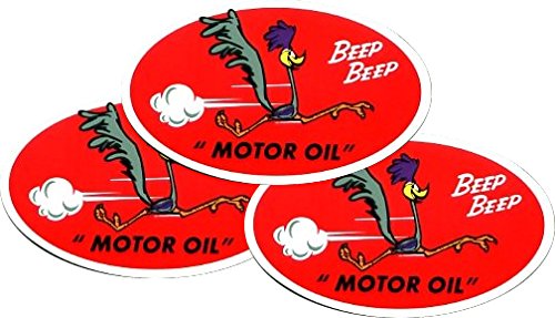 Amazon.co.jp: 【3枚セット】 『Road Runner MOTOR OIL』 レーシング