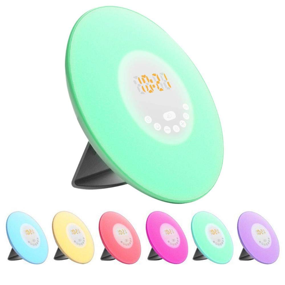 ZZXXL Simulated Sunrise Natural Wake-up Light Alarm Clock Creative