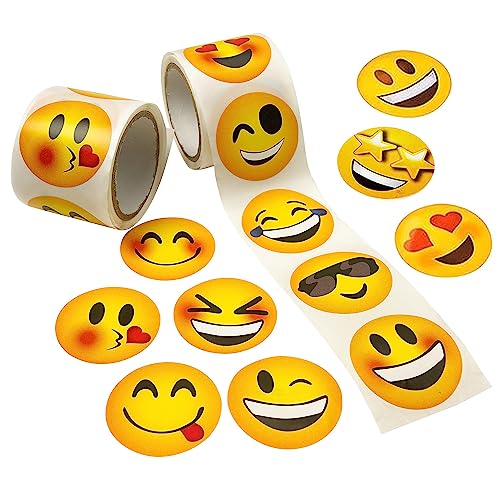 Emoji Stickers for Kids, Smiley Face Party Favors & Decorations, 200 Pcs