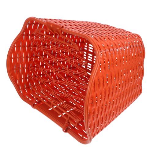 Abaodam Large Capacity Plastic Bike Basket with Cover Waterproof Electric Bike Front Basket - Handlebar Container for Deliveries & Outdoor Adventures