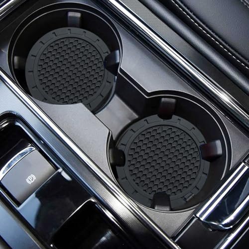 Image of Car Cup Holder Coaster for Interior Accessories, Recessed Silicone Cupholder Coaster 2.75in 2Pack
