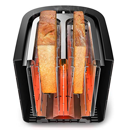 Philips HD2650/90 Toaster Edelstahl (950 W, 8 Bräunungsstufen, Brötchenaufsatz, Auftau- und Aufwärmfunktion, Stopp-Taste… – Bild 3