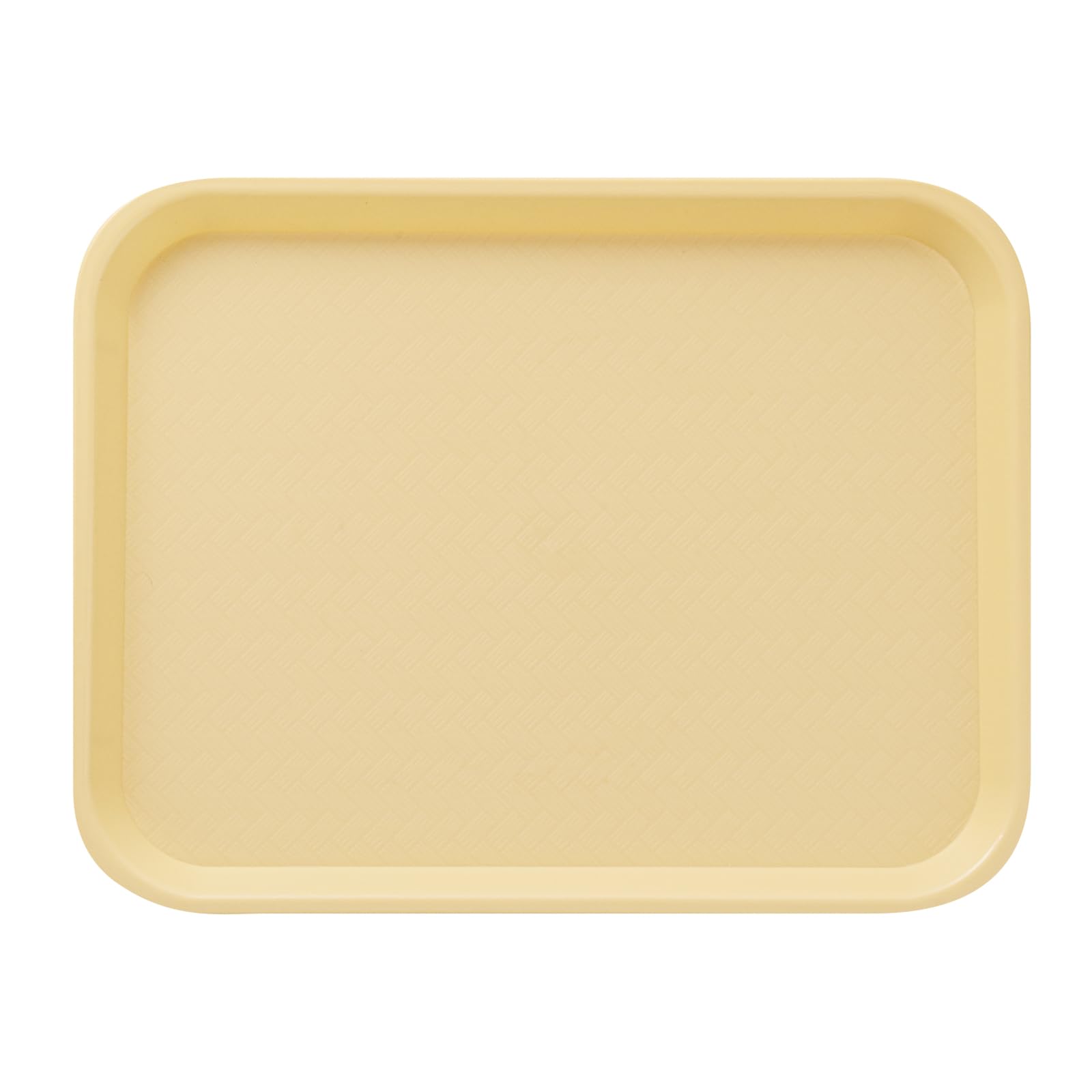 RW Base Bandejas de comida rápida de 10 x 14 pulgadas, 10 bandejas resistentes para almuerzo de cafetería, ligeras, antideslizantes, bandejas de plástico beige, esquinas redondeadas, para restaurantes