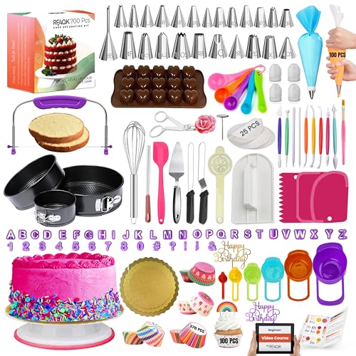 RFAQK 700PCs Cake Decorating Kit with Baking Supplies - Cake...