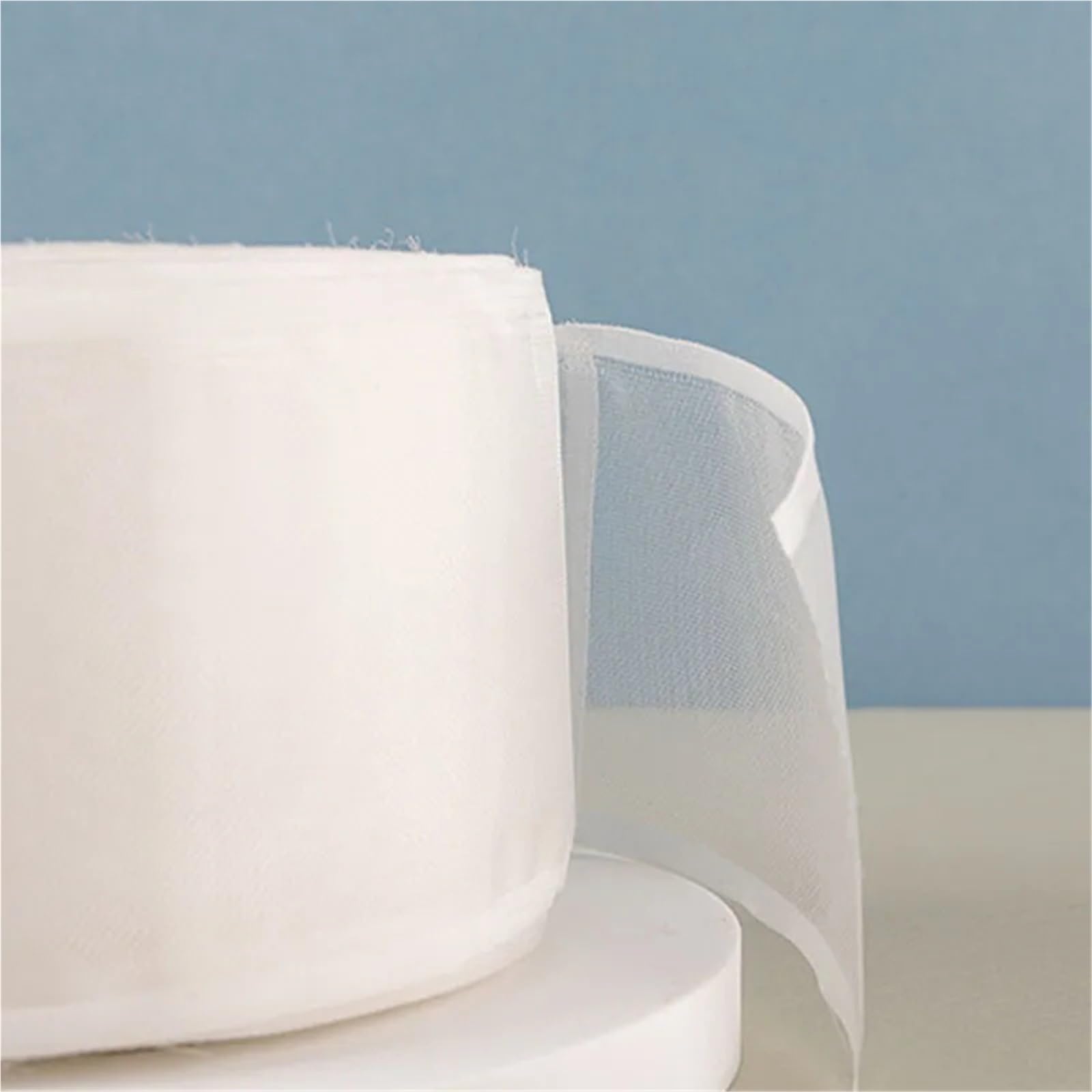 Rufflette pour Rideaux 10/20M Tringle à Rideau Ruban de Titre pincement pli Transparent Poche Bricolage for la Maison hôtel Installation coulissante(10cmX20m)
