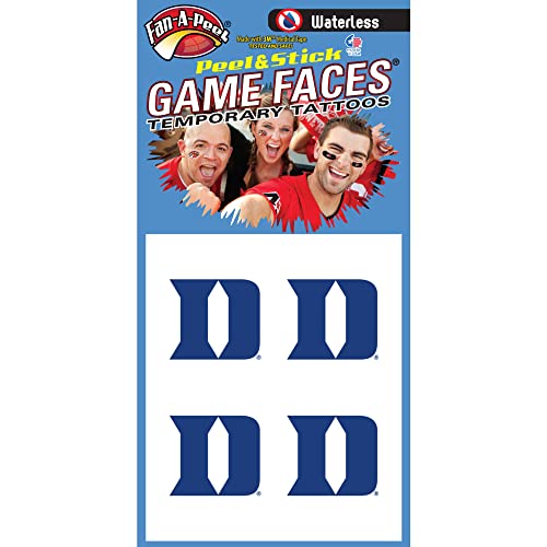 Fan-A-Peel Duke Waterless Temporary Tattoos - Hypoallergenic Peel and Stick Waterproof Temporary Tattoos - Officially Licensed