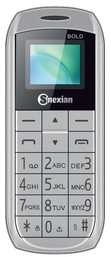 Snexian All-New Bold A26 Small Size Dual Sim |Keypad Mobile| with 0.66" Display| BT Dialer | Small Phone|Bluetooth Size| Voice Changer |Long Lasting Battery | Feature Phone | Silver