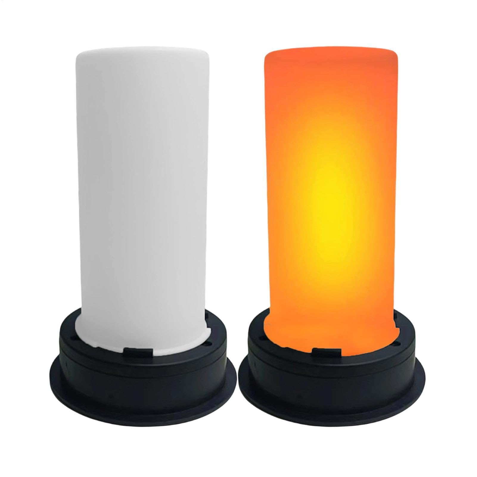 2 Pack Replacement Solar Panels for Garden Lights, Pieces Realistic LED Flame Waterproof Automatic Lamp, 8.5cm Replacement Top for Hot Air Balloon Light, Outdoor Patio Camping Halloween Decor