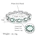 CiNily Opal Tennis Bracelets 18K White Gold Plated link Bracelets Opal Jewelry for Women