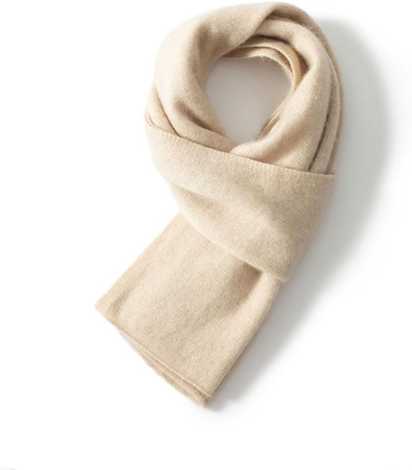 Cashmere scarf men's and women's wool Korean version versatile knit thickened warm solid color winter