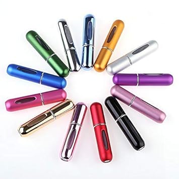 Portable 6ml Refillable Perfume Atomizer Empty Bottle Pump Spray (MULTICOLOR- 1 PIECE)