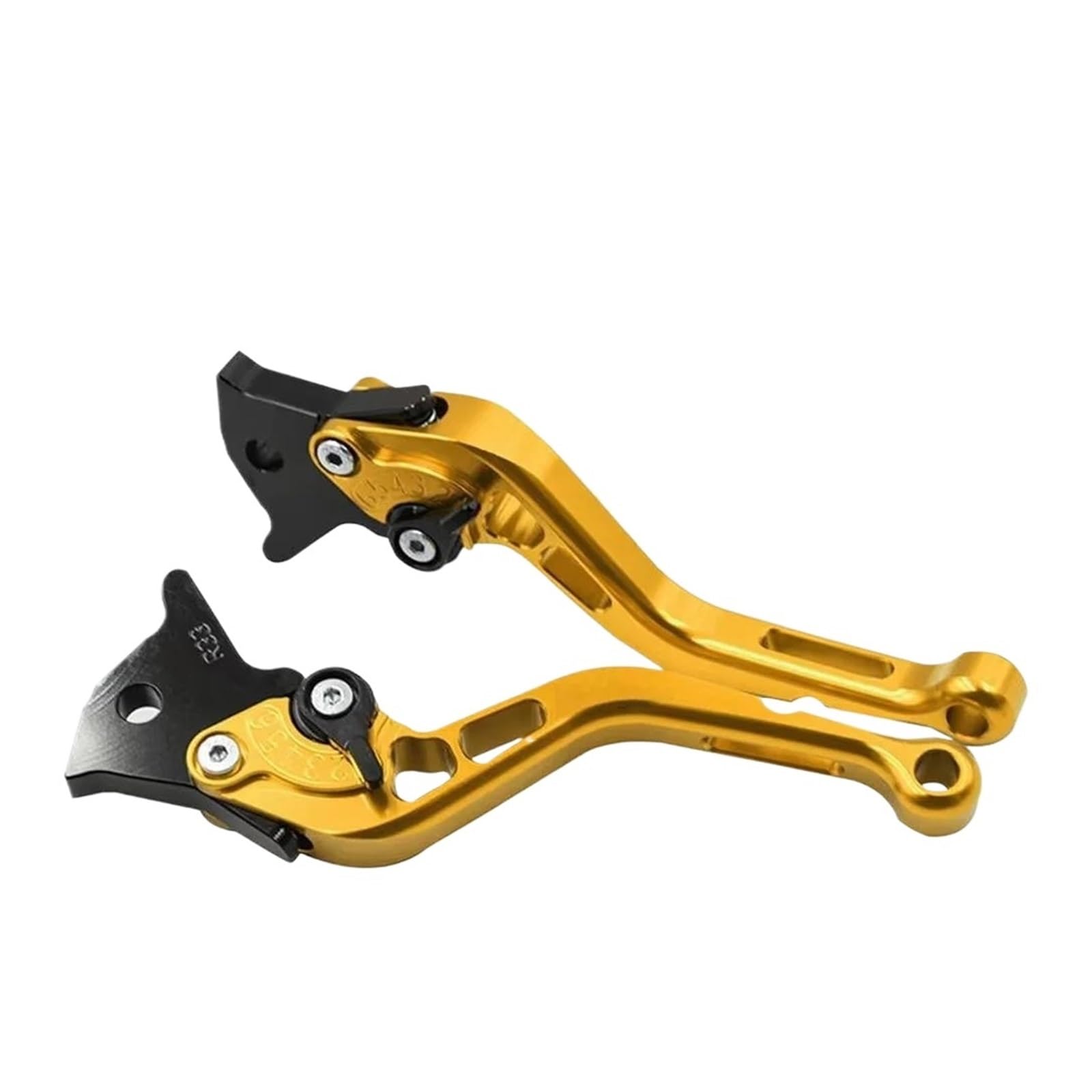 Mamxvkvzeu Gold Motorbike Brake Clutch Handle Levers Motorcycle Lever Brake Clutch Levers Adjustable For Royal Enfield 650 For Interceptor Gt650(Gold)