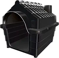 Casa de Cachorro grande e médio com proteção UV((N°5) 70X59X58,PRETO)